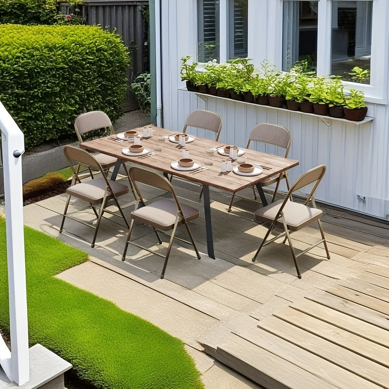 Comfortable Folding Chair 4PACK Soft and Comfortable Folding Chair with Fabric Seat | Versatile for Office, Home, Indoor and Outdoor Use, Easy to Carry for Dining, Meeting and Party