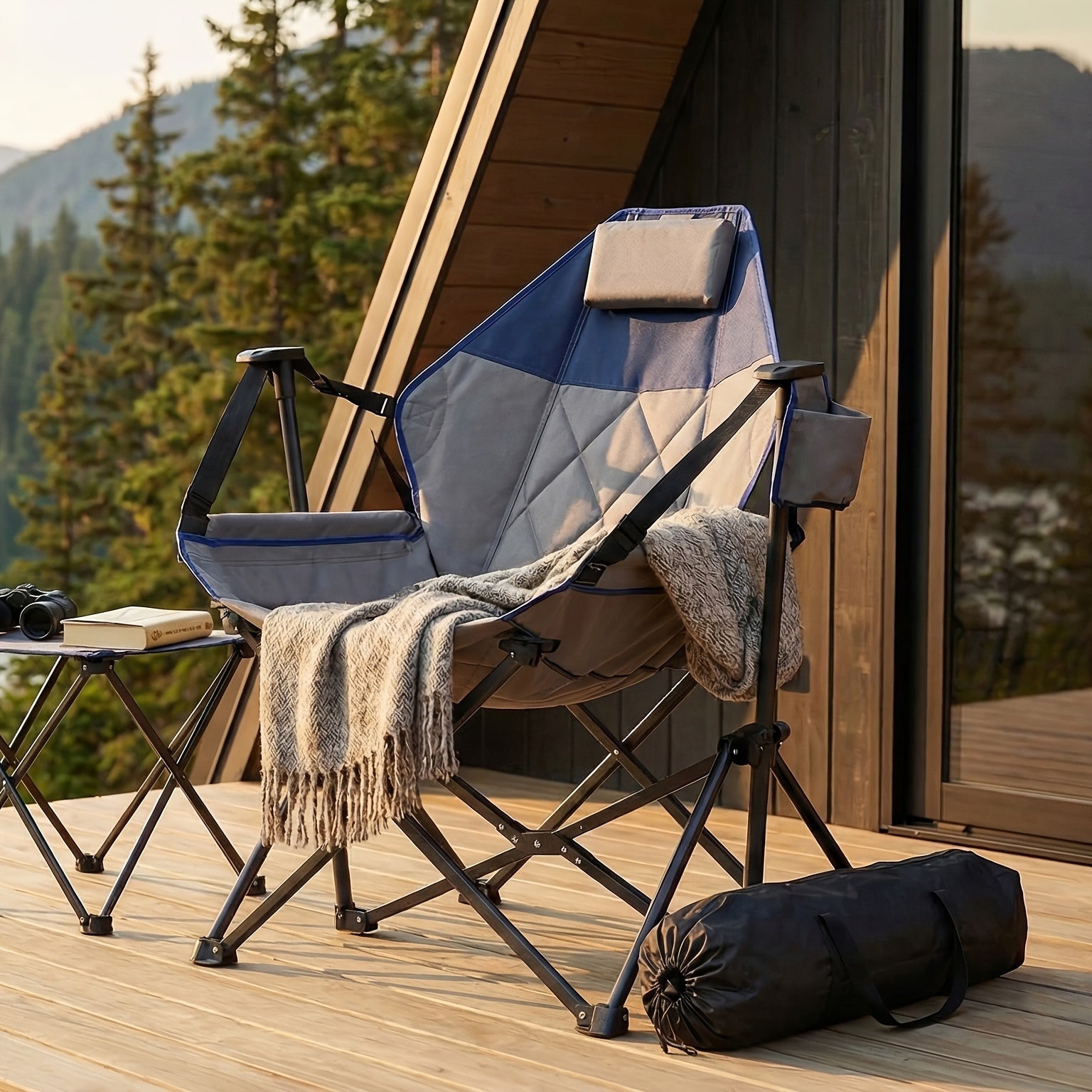 Swing Camping Chairs with Cup Holders, Hammock Chairs, Folding Rocking Chairs, Outdoor Lounge Chairs, Portable Fishing Chairs, Patio Leisure Chairs, And Heavy-Duty Folding Chairs Suitable for Gardens, Outdoor Activities, Camping, And Travel