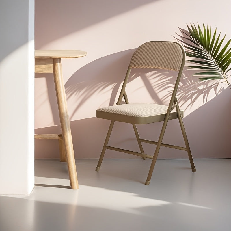 Comfortable Folding Chair 4PACK Soft and Comfortable Folding Chair with Fabric Seat | Versatile for Office, Home, Indoor and Outdoor Use, Easy to Carry for Dining, Meeting and Party