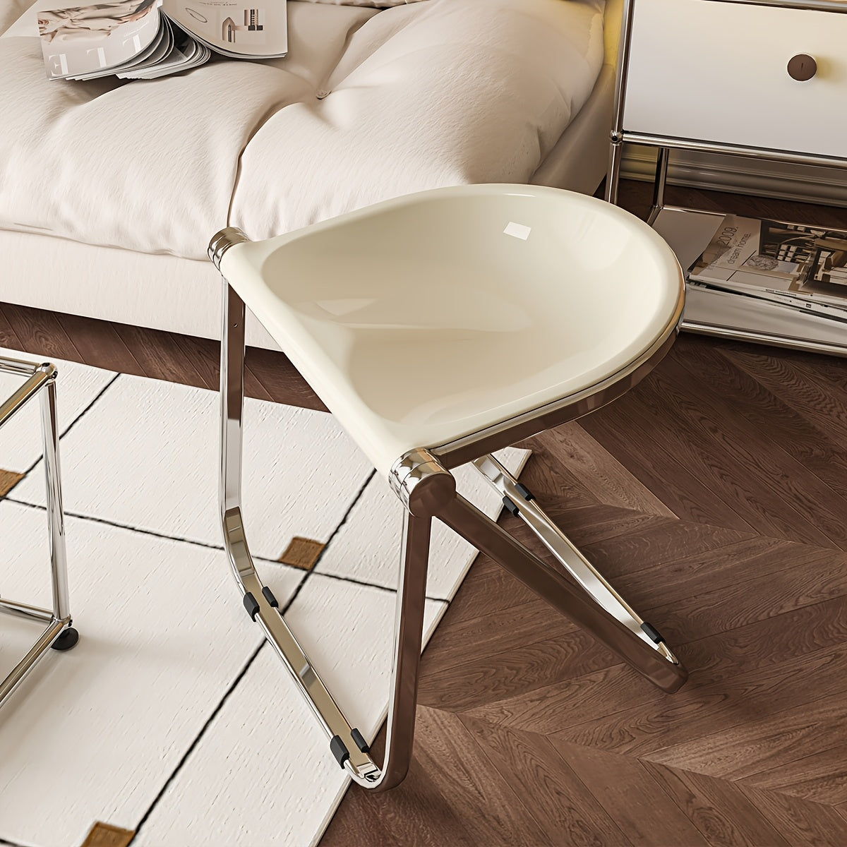 Modern Minimalist Foldable Chairs, Transparent Retro Office Lounge Chairs, Acrylic Creative Stools, And Portable Outdoor Benches, Portable Folding Chair, Folding Chair Bed, Event Furniture, Outdoor Seating, Transparent Furniture