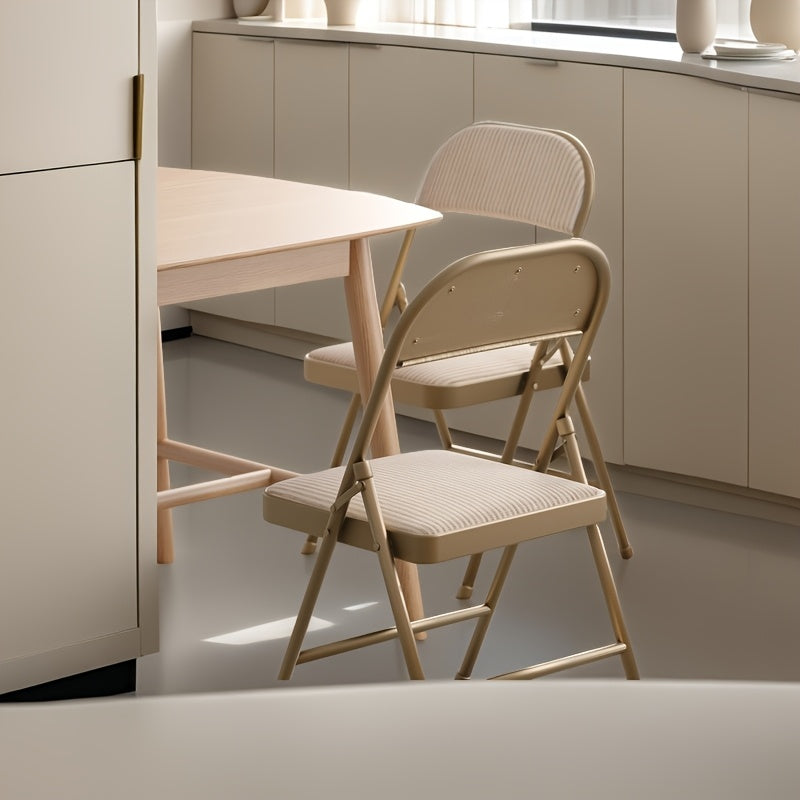 Comfortable Folding Chair 4PACK Soft and Comfortable Folding Chair with Fabric Seat | Versatile for Office, Home, Indoor and Outdoor Use, Easy to Carry for Dining, Meeting and Party