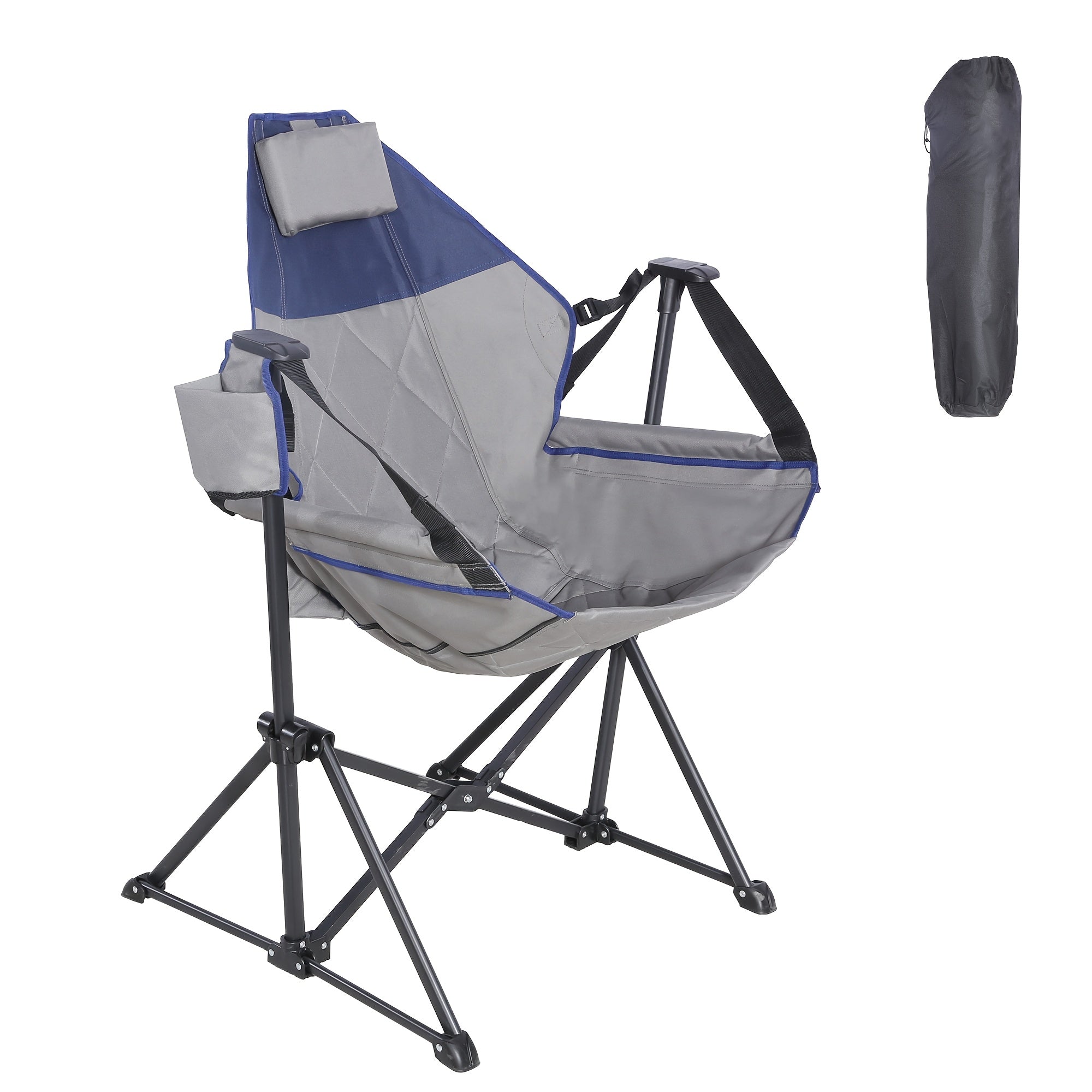 Swing Camping Chairs with Cup Holders, Hammock Chairs, Folding Rocking Chairs, Outdoor Lounge Chairs, Portable Fishing Chairs, Patio Leisure Chairs, And Heavy-Duty Folding Chairs Suitable for Gardens, Outdoor Activities, Camping, And Travel
