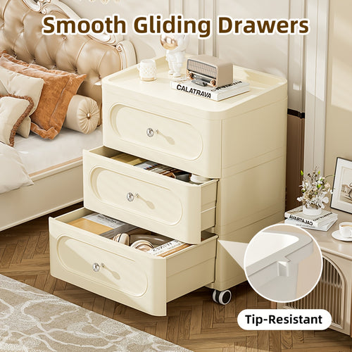 3\u002F4\u002F5 Tier Drawer Storage Organizer | Large Capacity Dresser Cabinet & Storage Cart with Wheels for Closet, Bedroom, Kitchen & Bathroom | Organizing Containers for Clothes, Bedding & Home Storage, Storage Drawer Units