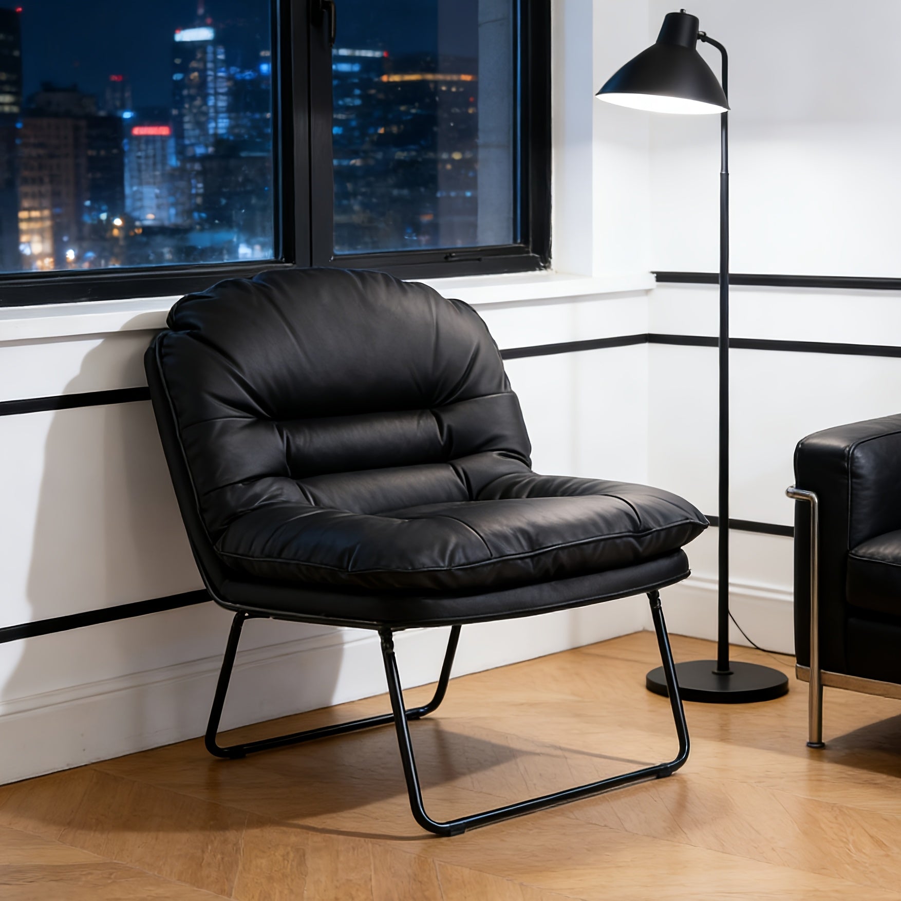 Foldable Floor Chair with Steel Frame - 6-Position Adjustable Recliner for Gaming, Reading & Meditation