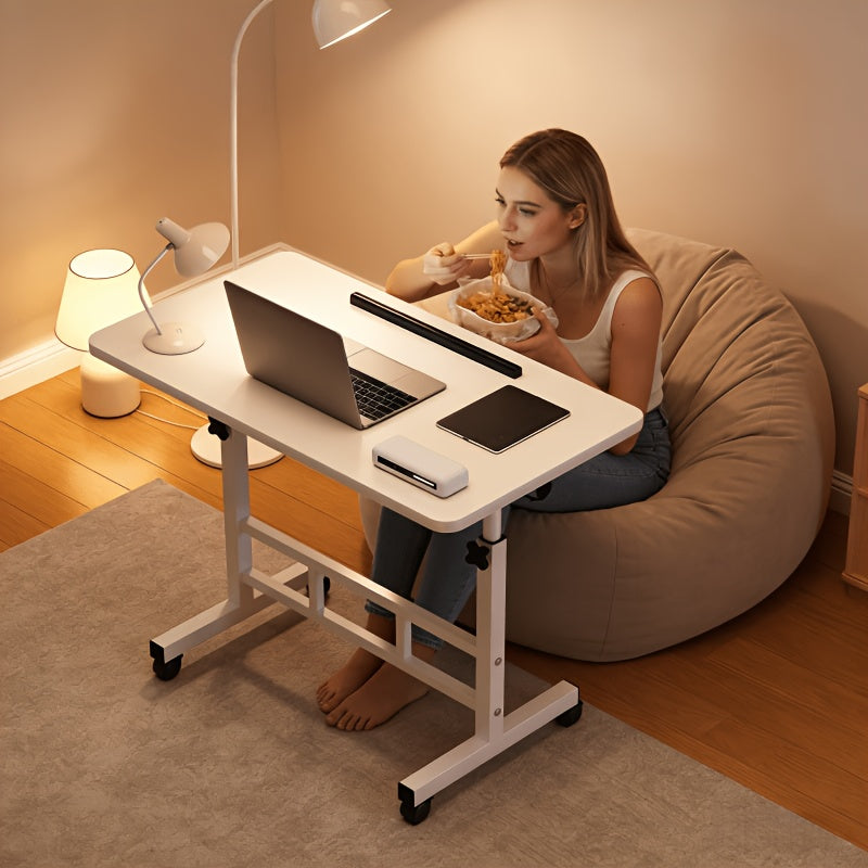 Foldable, Movable, And Adjustable Computer Desk for Home Use, Simple Bedside Table, Lazy Person's Study And Office Desk, Multi-functional Portable Small Table, Adjustable Height And Tilt Tabletop
