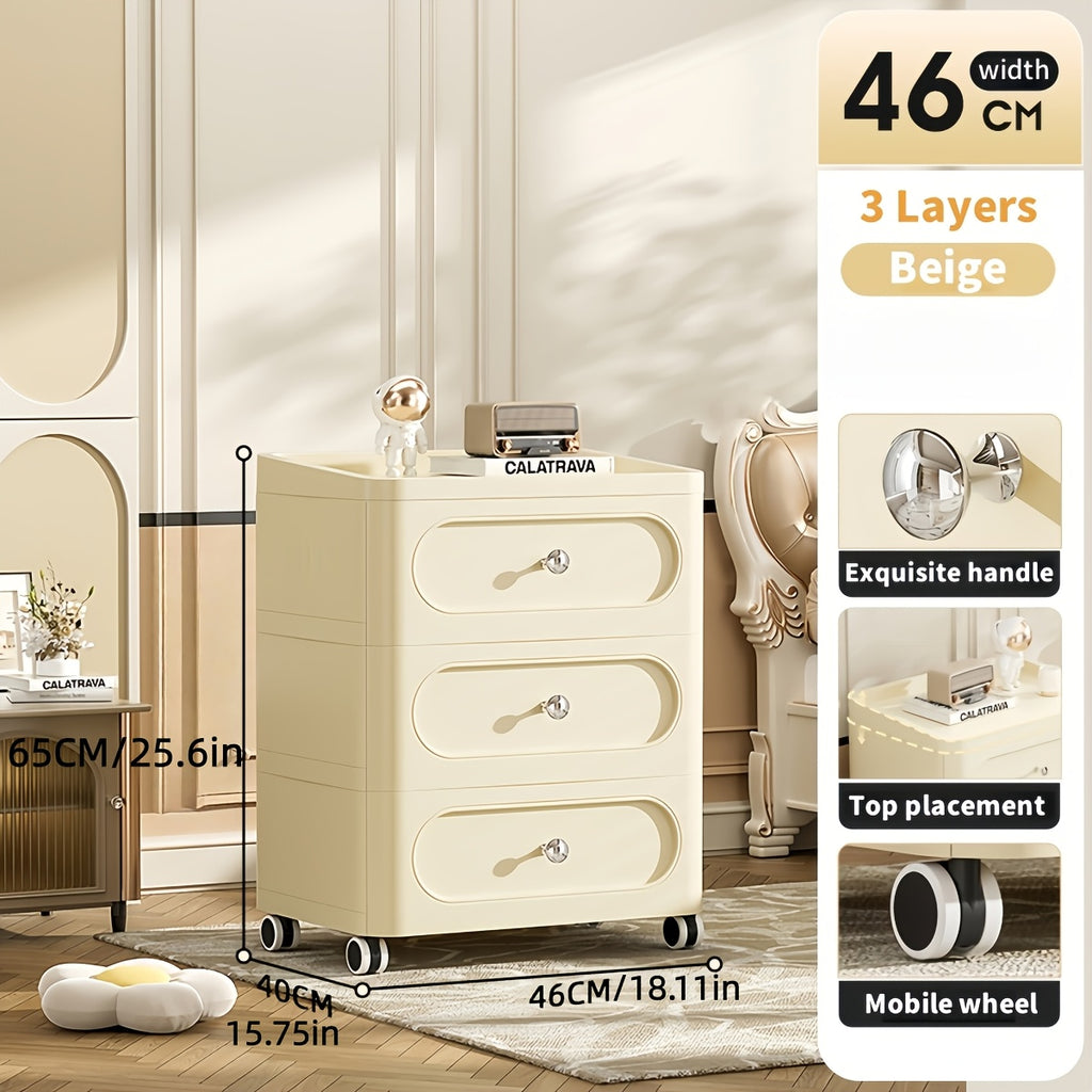 3\u002F4\u002F5 Tier Drawer Storage Organizer | Large Capacity Dresser Cabinet & Storage Cart with Wheels for Closet, Bedroom, Kitchen & Bathroom | Organizing Containers for Clothes, Bedding & Home Storage, Storage Drawer Units